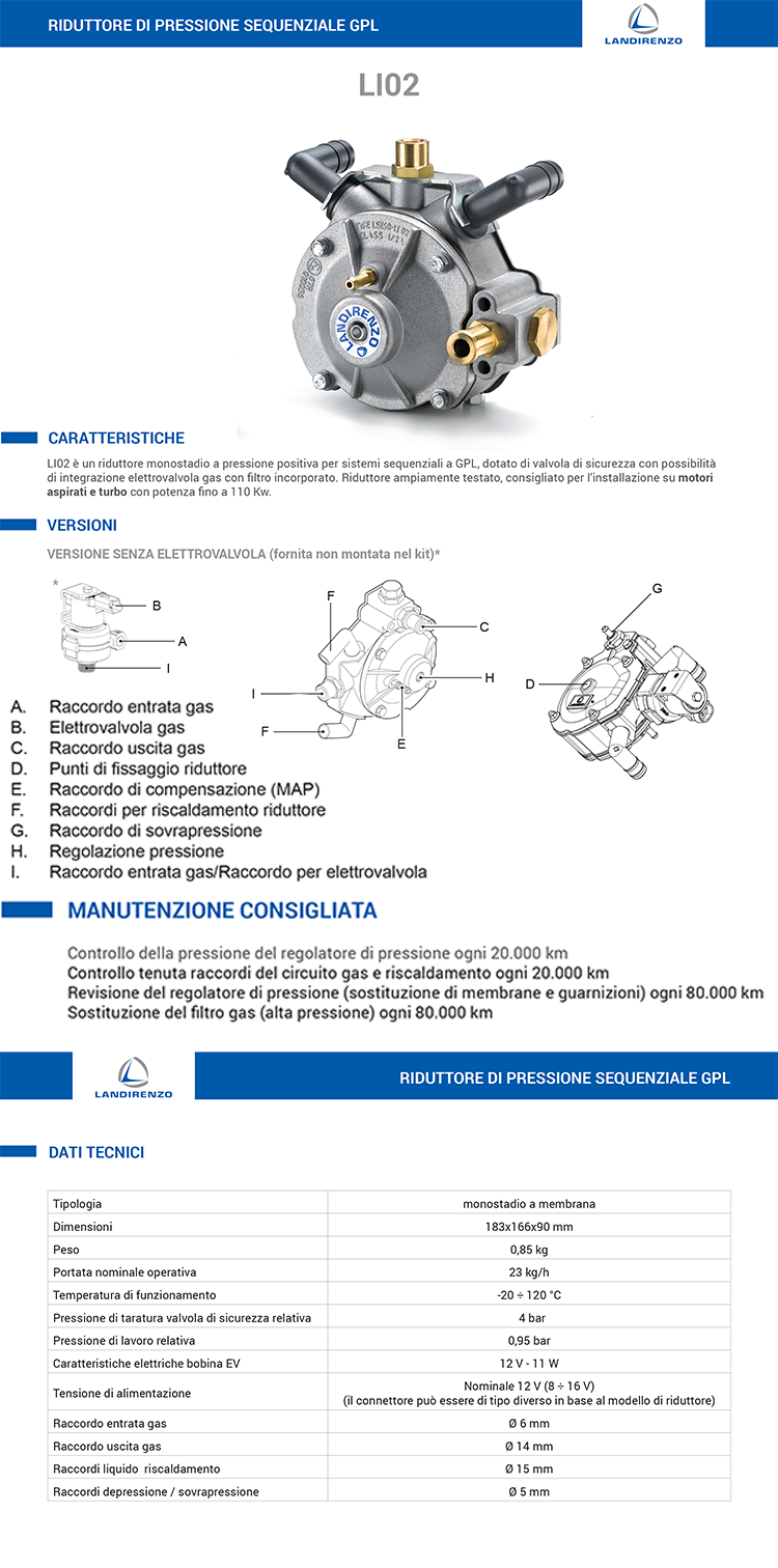 RIDUTTORE LI 02 - IMPIANTO GPL LANDI RENZO OMEGAS MED VAPORIZZATORE PO –  Diemmericambi